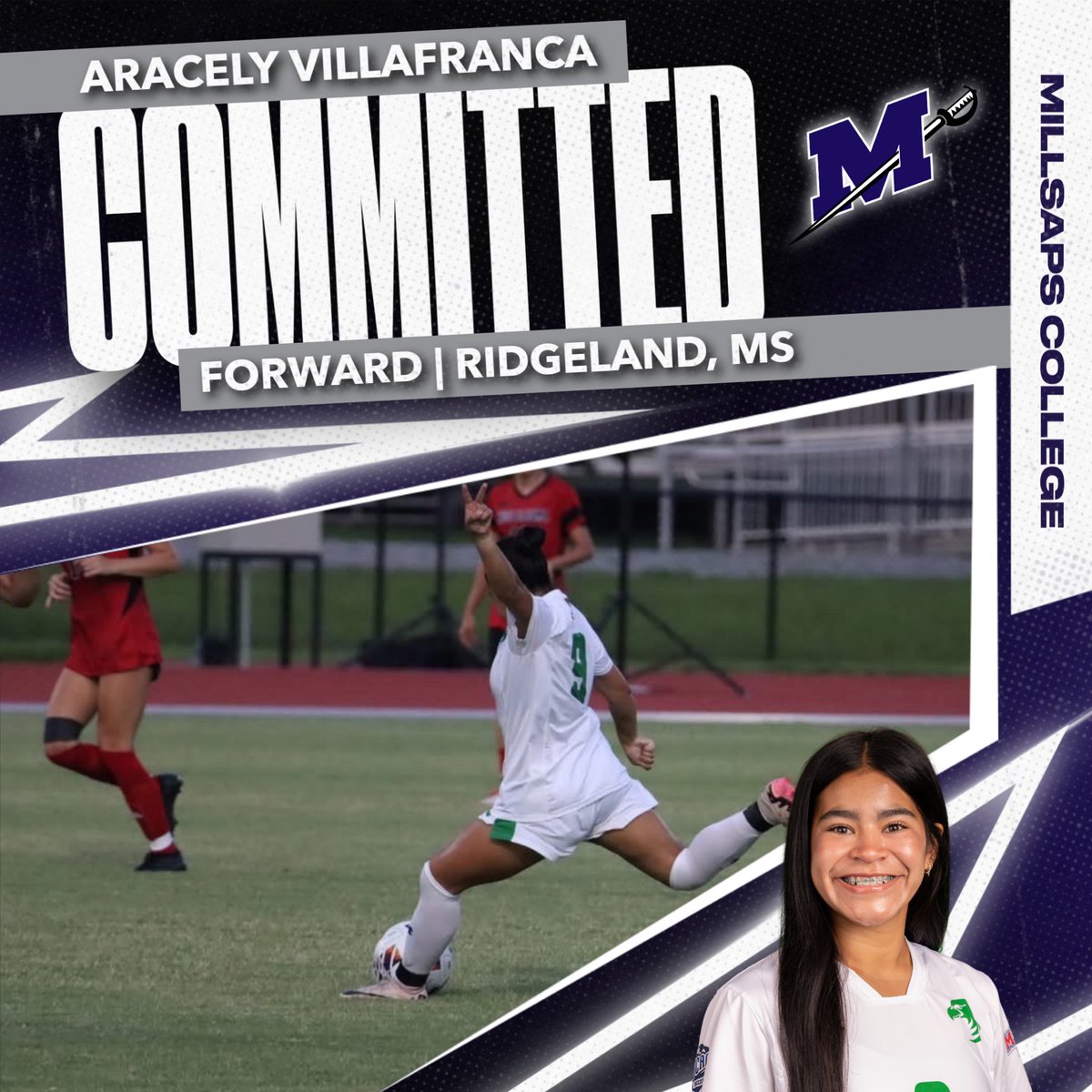 MCCEaglesWSOC's tweet photo. Congratulations to sophomore Aracely Villafranca on her commitment to continue her playing career at Millsaps! Gonna miss you Ara and wish you the very best! https://t.co/feI6LL46b2