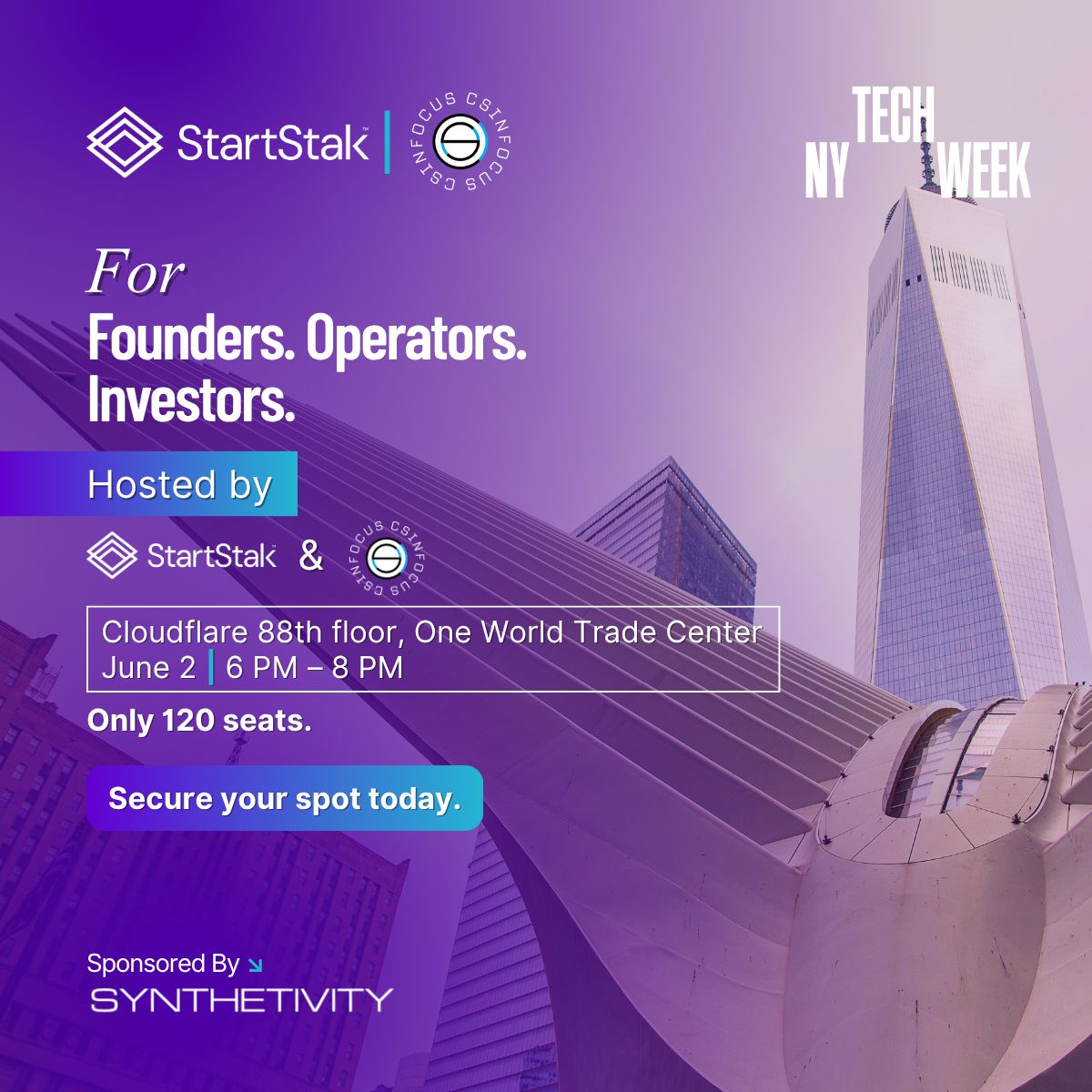 Start_Stak's tweet photo. 2/2
Sign up today and come join the discussion!
https://t.co/dJisBMldAY
#TechWeekNY #StartStak #AI #AIBuilders #Operators #Founders https://t.co/TUTSjm7QPb