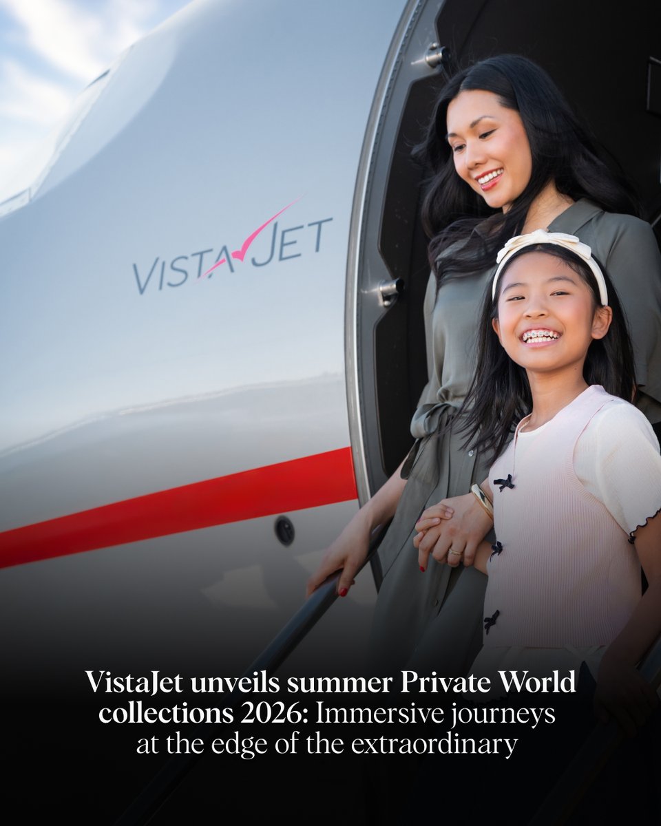 vistajet's tweet photo. For summer 2026, #VistaJet introduces a new series of journeys spanning Africa, the Arctic, North America and Europe — each combining pioneering adventure with refined comfort, and each seamlessly connected by the #Vista Members’ fleet: https://t.co/CmHR419jWn https://t.co/EFCwENpJgQ