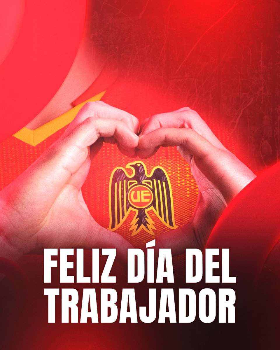 UEoficial's tweet photo. 👏 En este Día del Trabajador, saludamos a quienes mantienen viva la esencia de Unión Española con esfuerzo, constancia y sentido de pertenencia 🔴🟡

A cada persona que forma parte de nuestra querida institución, y a todos los hispanos que viven y trabajan su pasión día a día.

¡Feliz día! 💪