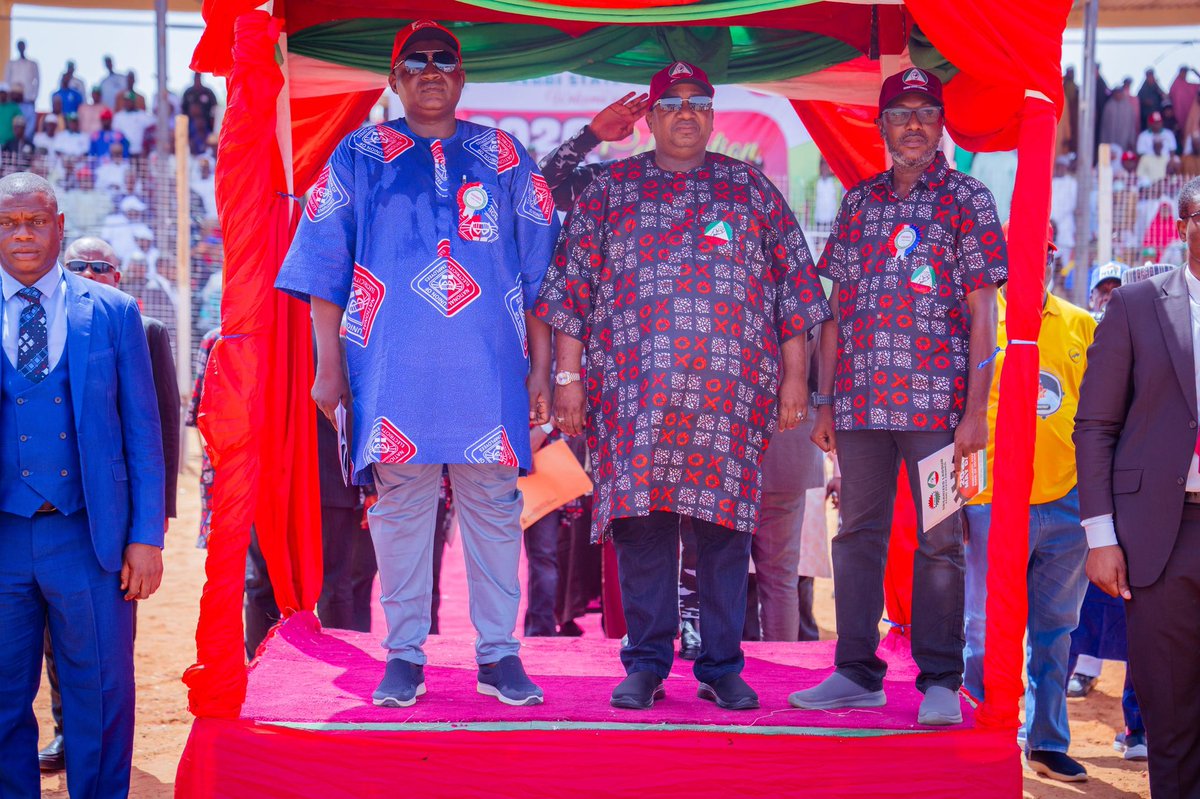 KBStGovt's tweet photo. #WorkersDay2026, Gov. Nasir Idris reaffirmed Kebbi State’s commitment to workers’ welfare, inclusive governance &amp; timely payment of salaries and pensions.

He called for collective action to tackle insecurity &amp; poverty and ensure decent work for all.

#MayDay #Kebbi https://t.co/CPpxEg0z10
