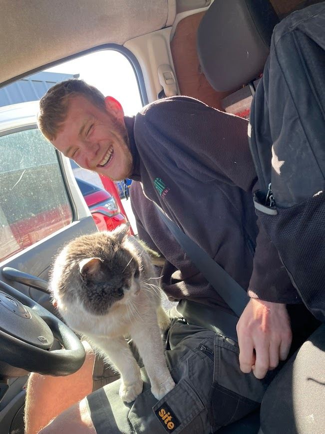 Vialii's tweet photo. We say a fond farewell to Cammy in our #GardenMaintenance team who is off to join Police Scotland. We wish him all the best in his new career. We will all miss you, including the clients' pets! https://t.co/RajngFjBR3