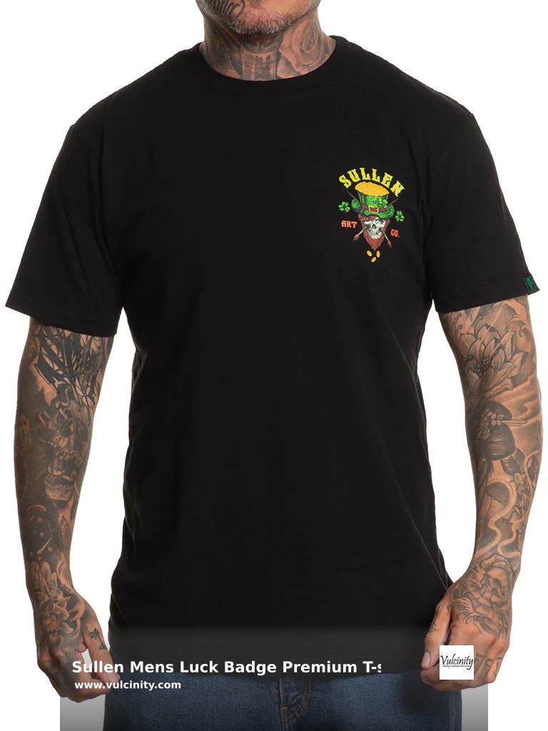 Vulcinity's tweet image. Unleash your bold side this St. Patrick's Day with the Sullen Luck Badge Tee! ☘️💀 Stand out with our exclusive leprechaun skull design on premium soft cotton. Don't just be lucky, look it! 🍀 Get yours for $32.50 now: shortlink.store/twou9x_n4lel #Art #Skull #Sullen