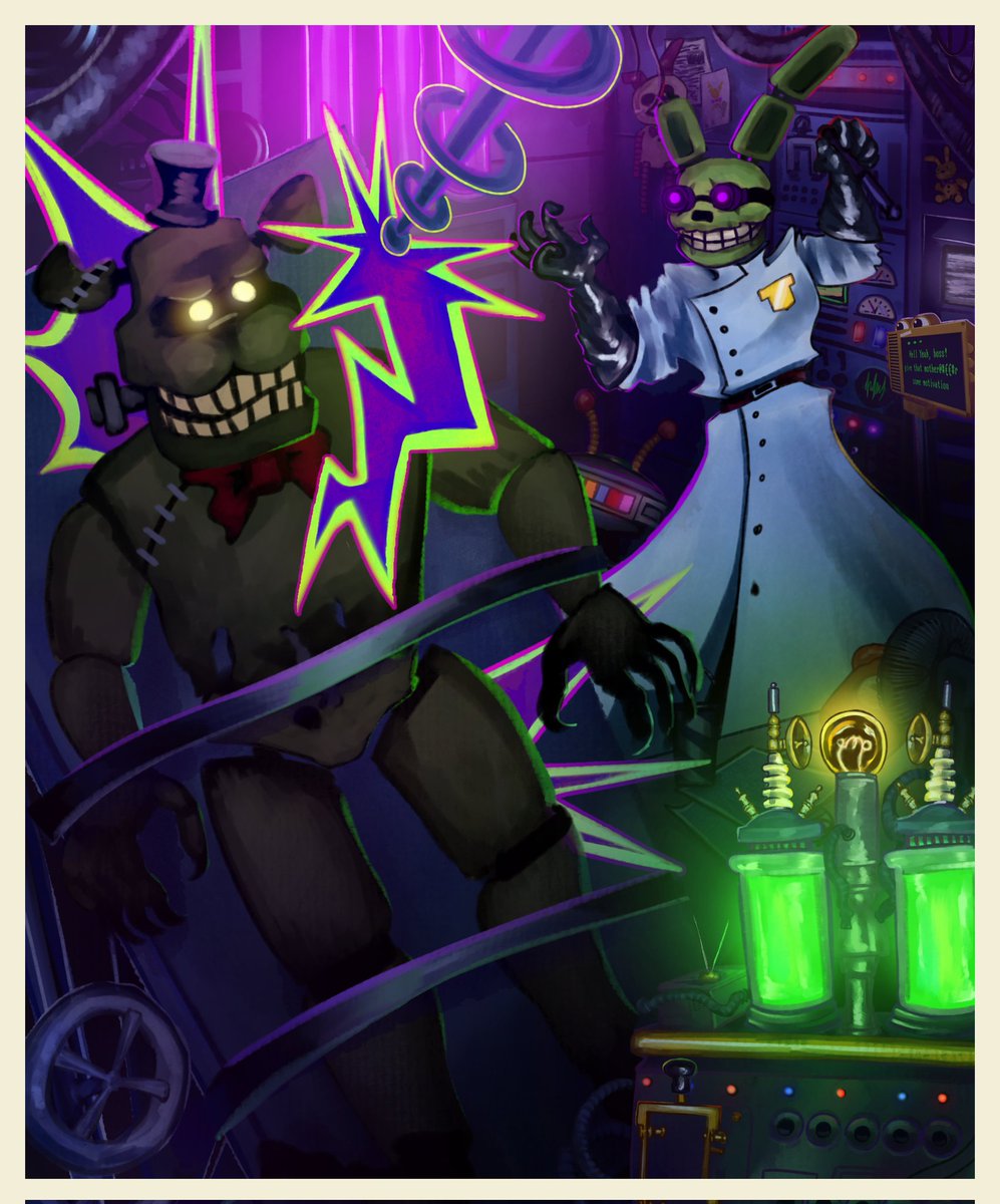 BasilCulverin's tweet image. &amp;lt;҂3 Franken Freddy
#dreadbear #springtrap #fnaf #fanart