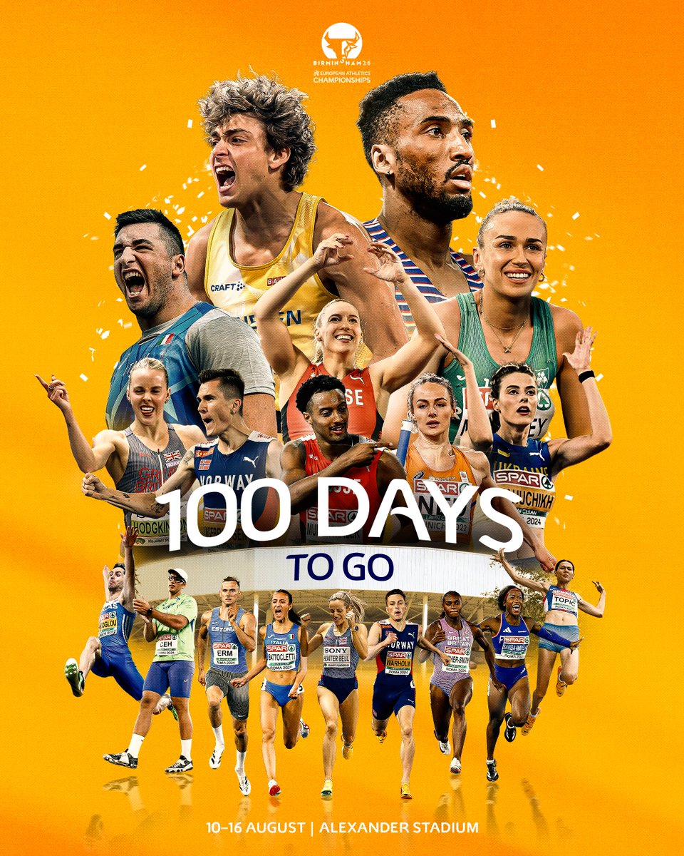 Birmingham 2026 is nearly here 👀

Don’t forget to secure your tickets and let us know which event you are looking forward to the most at this summer’s <a href="/EuroAthletics/">European Athletics</a> Championships 🔜

#Birmingham2026 #EuropeanAthletics <a href="/WestMids_CA/">West Midlands Combined Authority</a> <a href="/BhamCityCouncil/">Birmingham City Council</a> <a href="/BritAthletics/">British Athletics</a>