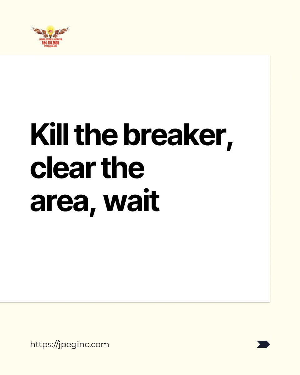 markarruda69919's tweet image. Electrical emergencies escalate fast when people guess. Secure the space, cut the power you control, then let a licensed team handle the risk properly.

#electricalsafety #emergencyrepairs #browardcounty