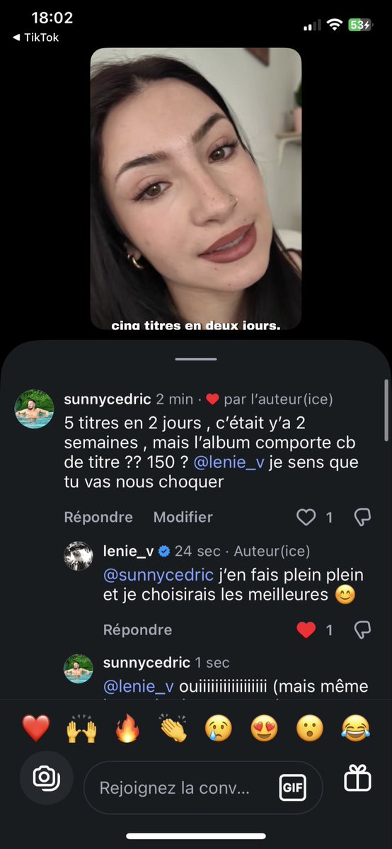 #lenie nouveau vlog en ligne et elle m’a rep … bcp de titres déjà d’enregistrer 🚀🚀🚀🚀