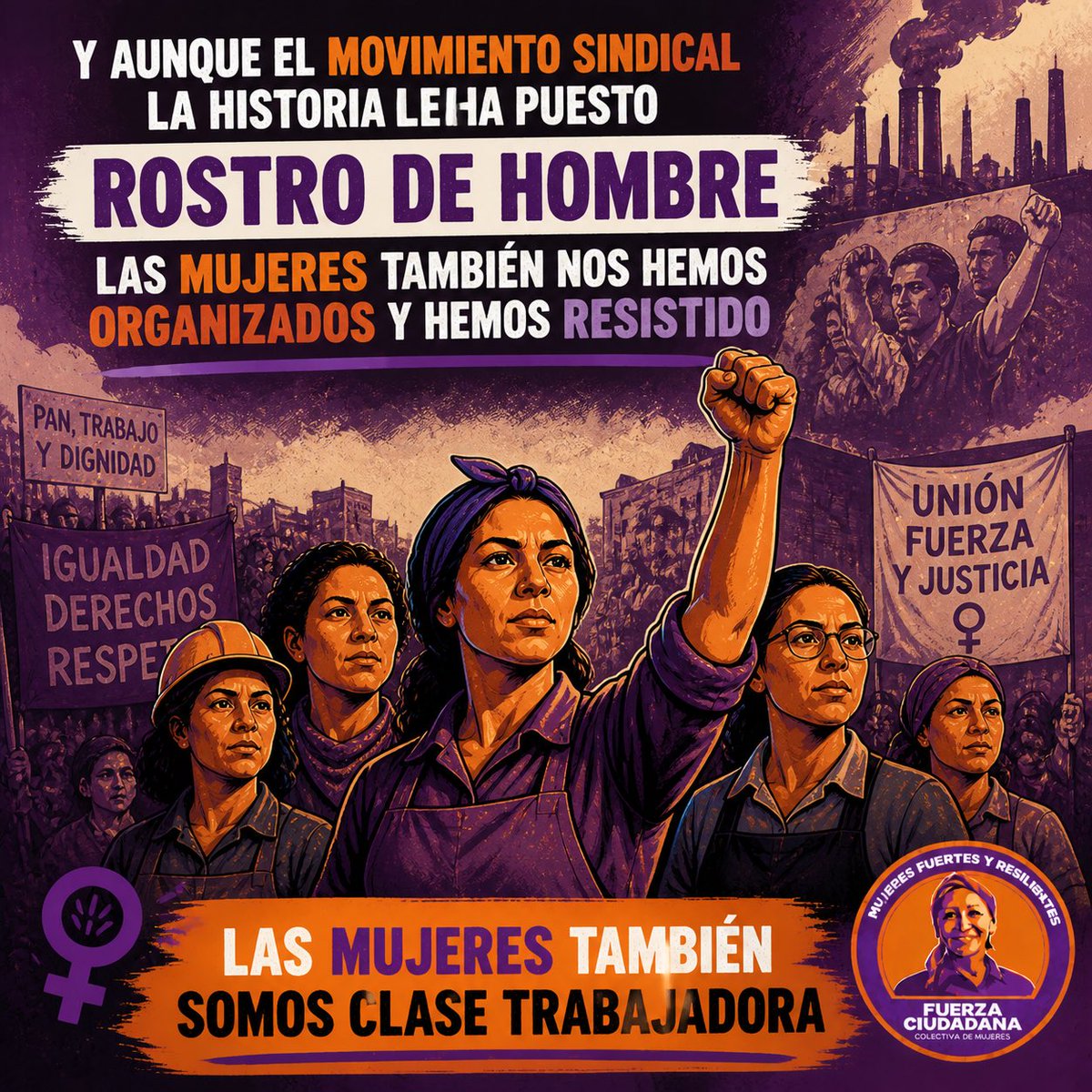 Colectivom51375's tweet photo. Hoy, 1 de mayo, celebramos a las mujeres que con su trabajo invisible hacen girar el mundo. ¡Las mujeres también somos clase trabajadora y merecemos reconocimiento! 💪🏽✊🏽 https://t.co/ebaAbrFVT2