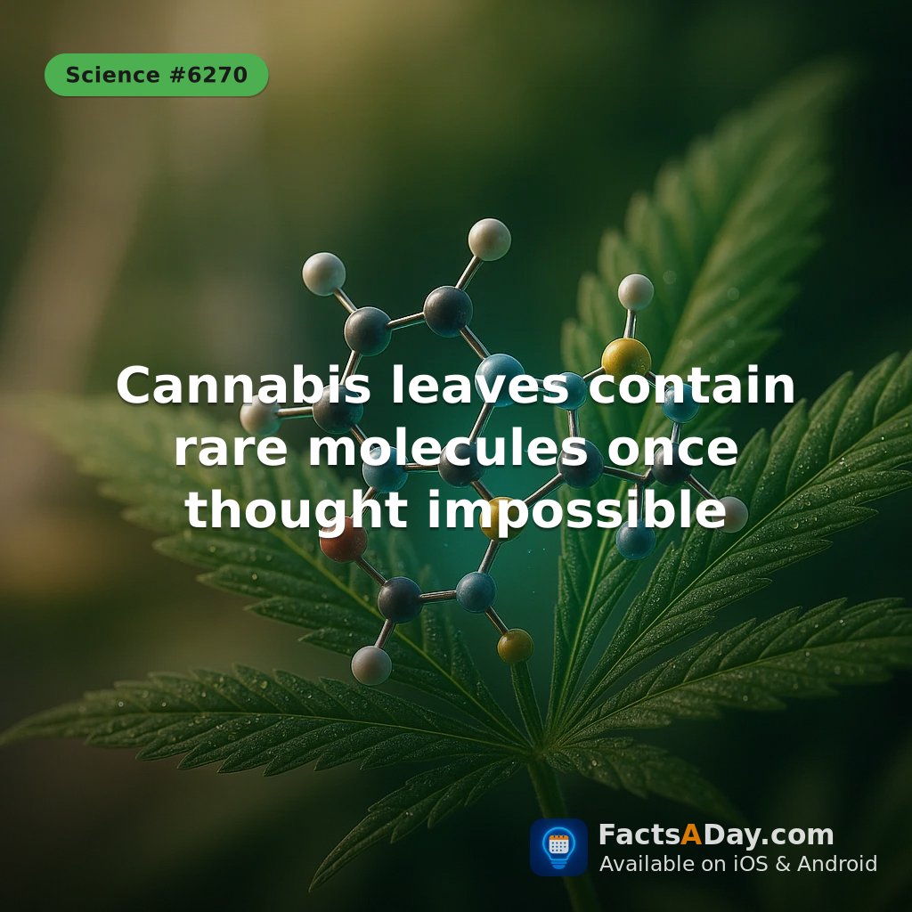 FactsaDayApp's tweet image. Cannabis leaves contain rare molecules once thought impossible

🔗 factsaday.com/en/fact/6270/c…

#science #facts #didyouknow #funfacts #impossible #molecules
