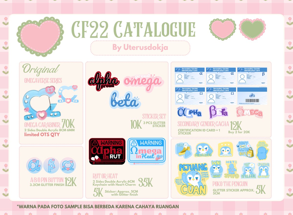 uterusdokja's tweet photo. (˶˃ ᵕ ˂˶) .ᐟ.ᐟ°｡⋆♡‧₊˚ RT &amp; ❤️ appreciated    

#CF22 OTS CATALOGUE ⊹ ࣪ ˖    
16-17 May 2026
Circle : TBA x MNK
Maho no Konbini
G-34 B

.✦ ݁˖ Original KNY Demon Slayer JJK DCMK BNHA MHA ORV Penguin Omegaverse Apple Tomato Nugget #cf22catalog #cf22catalogue #Comifuro22 https://t.co/UfUpy1ZfQA