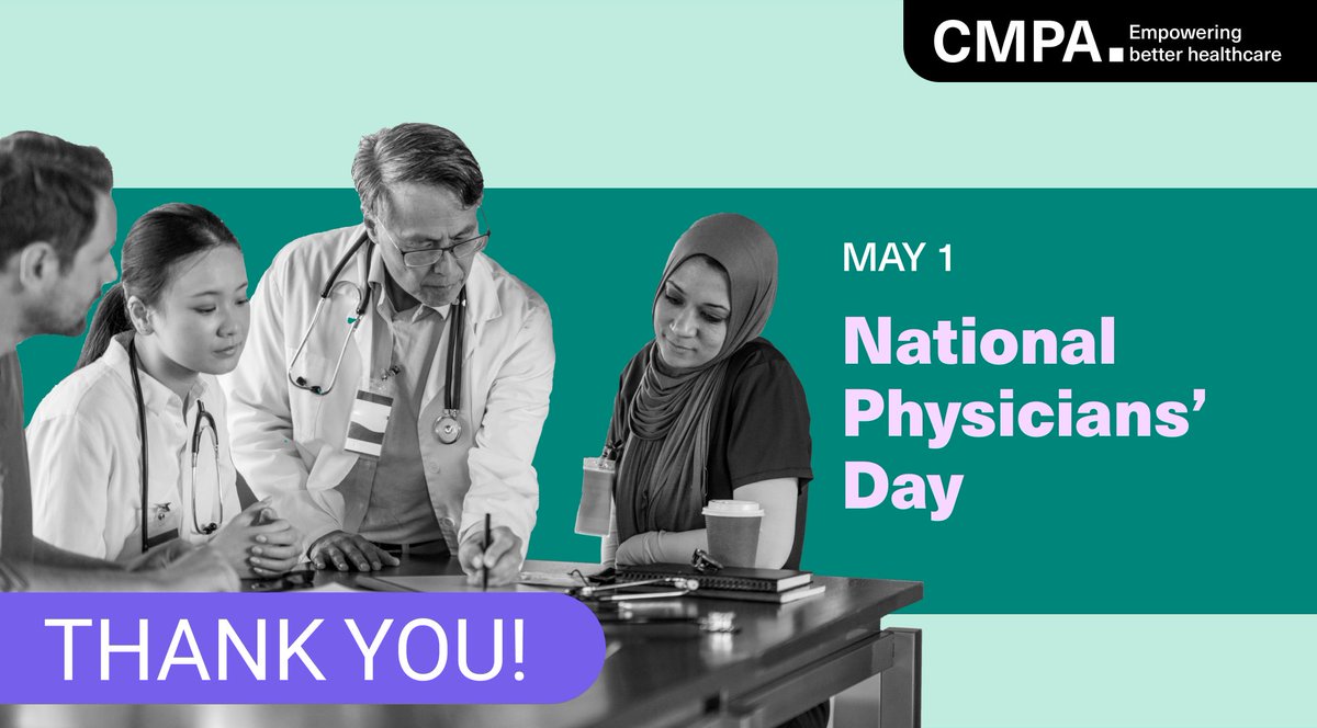 CMPAmembers's tweet image. On #NationalPhysiciansDay, we celebrate physicians across Canada.

To our 119,000+ physician members, thank you for your compassion, leadership, and contributions to #CdnHealth. 🩺❤️

#DoctorsDay #MedTwitter