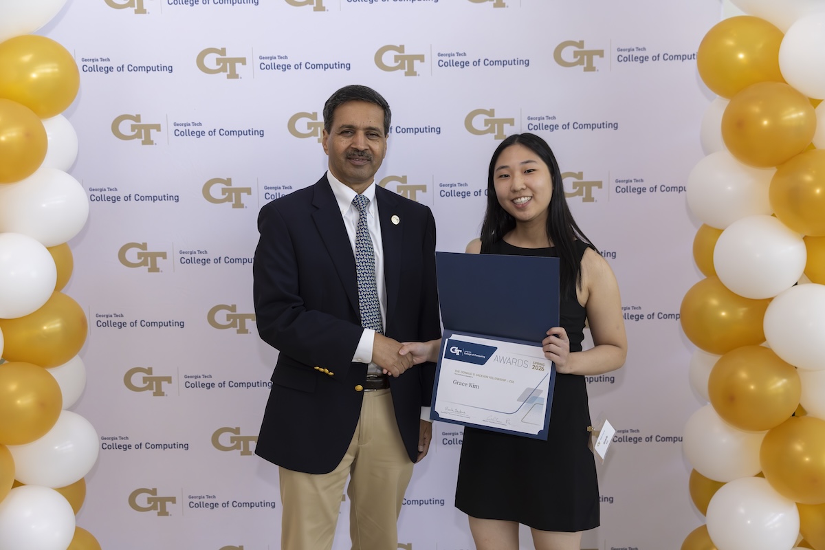 GTCSE's tweet photo. Join us in congratulating CSE students, alumni, and staff who received awards last week at the 35th Annual #GTComputing Awards Celebration! 🥳

Grace Kim
Sri Ranganathan Palaniappan
Ethan Yang 
Austin Wright
Arlene Washington-Capers

Full awards story🔗⬇️

https://t.co/dTPUPvAOFA https://t.co/JwgXSCm2nk