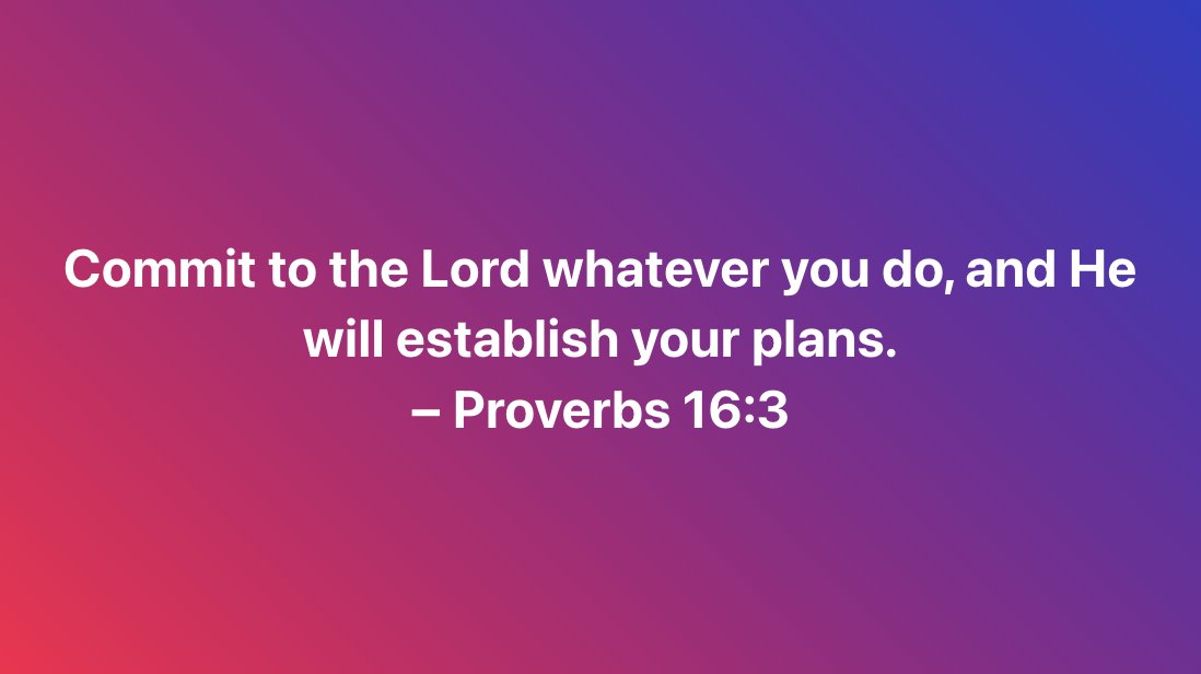FaithTalkWLQV's tweet image. Commit to the Lord. #FaithTalk