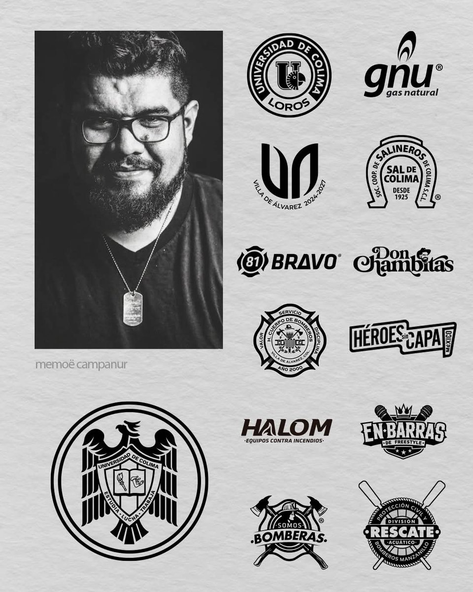 _memoe's tweet photo. memoë campanur | México

Un pequeño montón de marcas que he diseñado; Aquí subiéndome al tren de #Logosdemexico @LogoArchive @udec_oficial @_81bravo @DonChambitas @Enbarrasdefree #salineros #colima https://t.co/WykpazuxN8