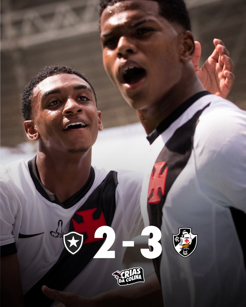 VEEEEEEENCE O 𝐆𝐈𝐆𝐀𝐀𝐀𝐀𝐍𝐓𝐄. SÃO OS CRIAS DA COLINA! 🤩💢

⚽️ MATHEUS LOPES
⚽️ ERIK LEITE
⚽️ KAUAN VITOR

#BOTxVAS | 2️⃣-3️⃣
#TaçaGuanabaraSub17
#CriasDaColina 
#VascoDaGama