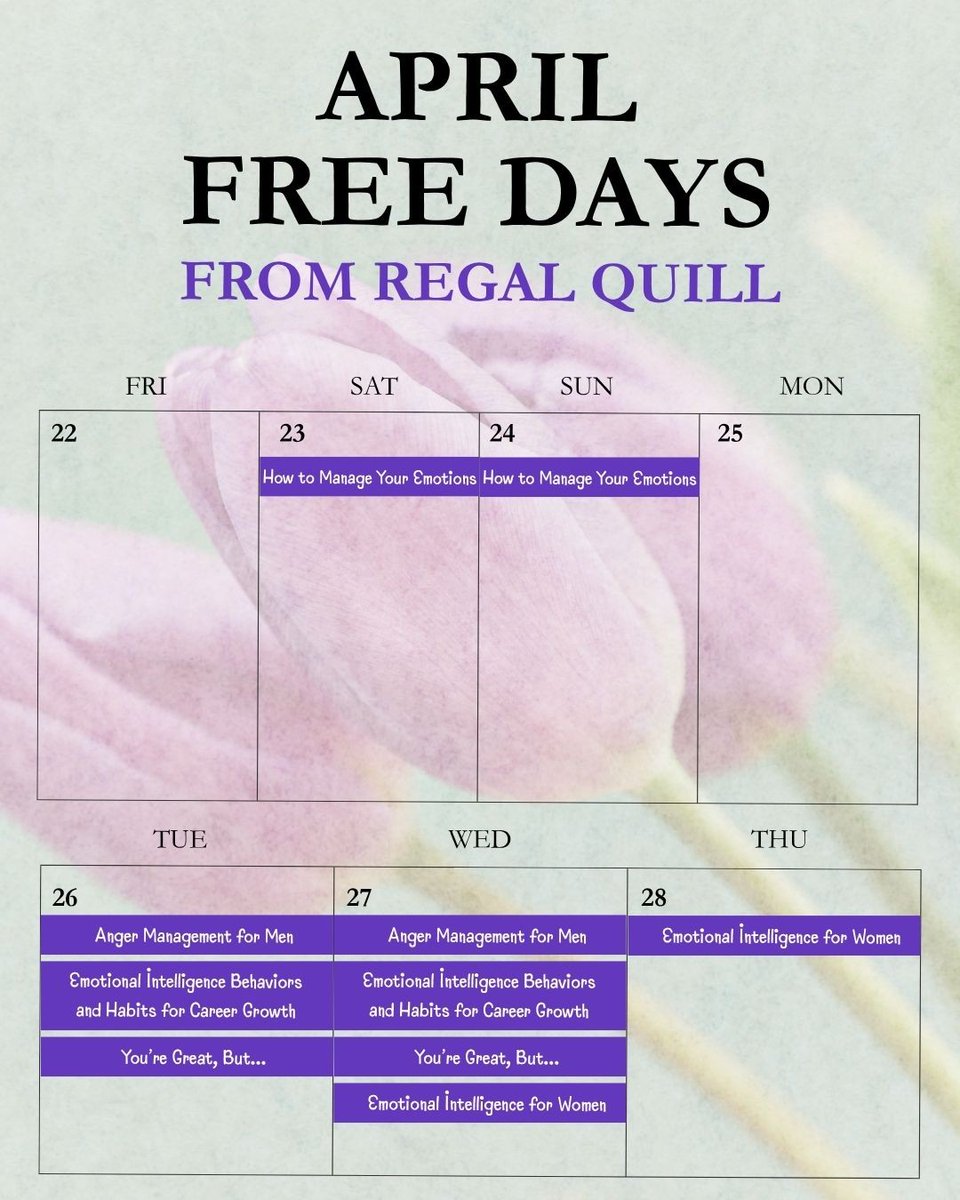 Regal_Quill_Pub's tweet image. In celebration of May Day, we have a whole new lineup of FREE books just for you!

Whether you're looking to improve your relationship with yourself, your diet or even your work life, we have just the titles for you.

#Freebooks #free #books