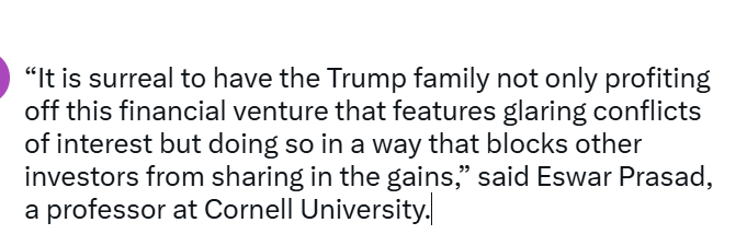 - Trump family crypto project quietly sold as holders got stuck
The pitch was straightforward: Invest in the cryptocurrency venture of Donald Trump and his family, back the industry’s most powerful ally at the peak of their influence, and share the spoils.