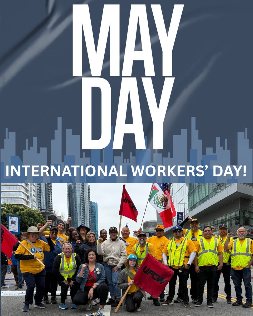 UFCW770's tweet image. May Day is a reminder of what working people have always known. When we stand together, we win.

Today we honor the power of collective action and keep pushing forward.

#MayDay #1u #MemberPower #WorkerPower