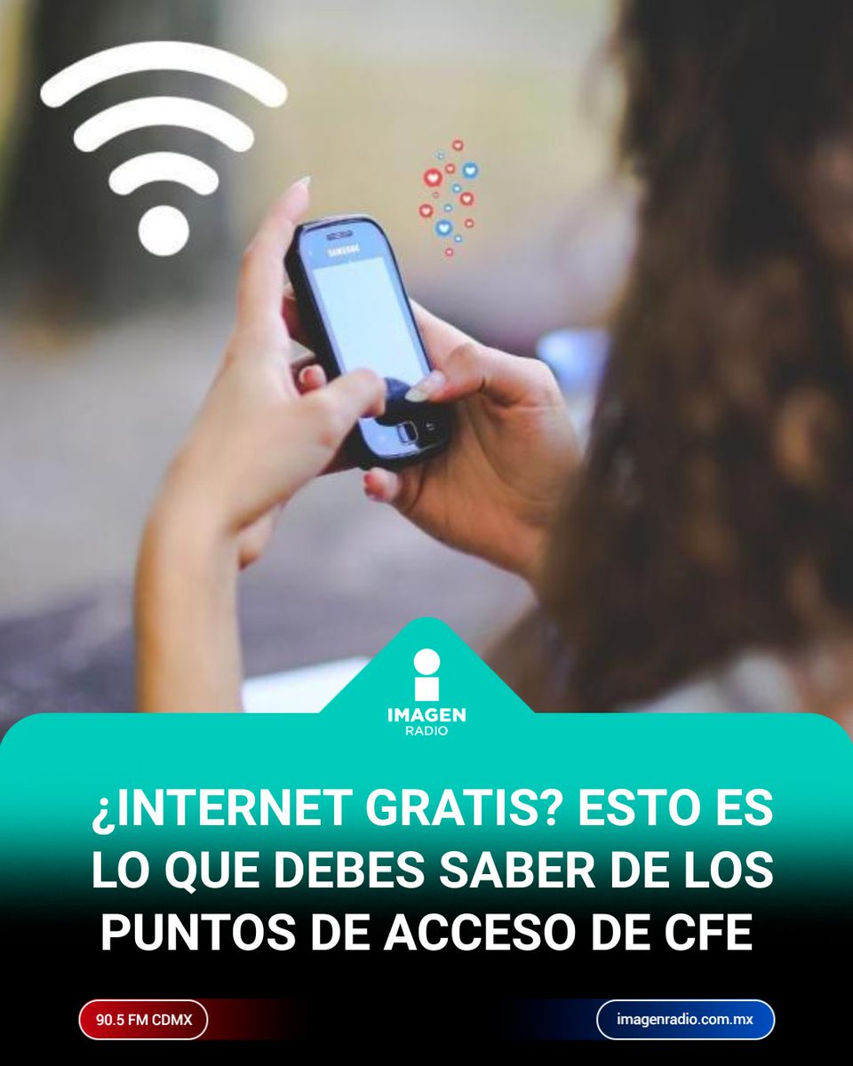 Imagen_Mx's tweet image. 🛜  Conocer las opciones de acceso gratuito puede marcar la diferencia, sobre todo cuando no siempre es fácil contar con conexión.

Guía para conectarte a #CFE y consultar puntos #WiFi disponibles en CDMX: bit.ly/4d0zQYD