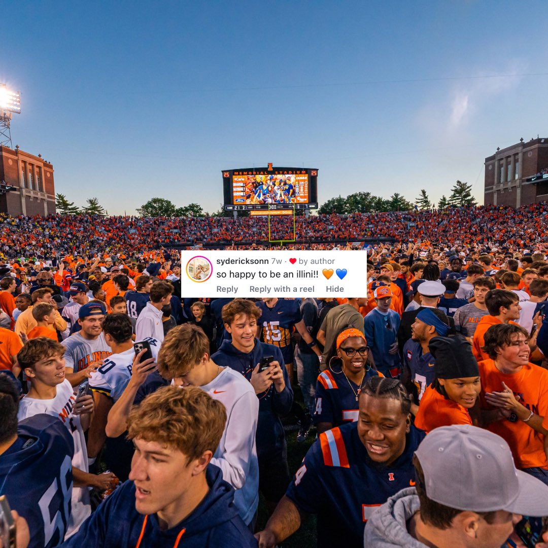 UofIllinois's tweet image. POV: you made the right decision and chose #ILLINOIS
