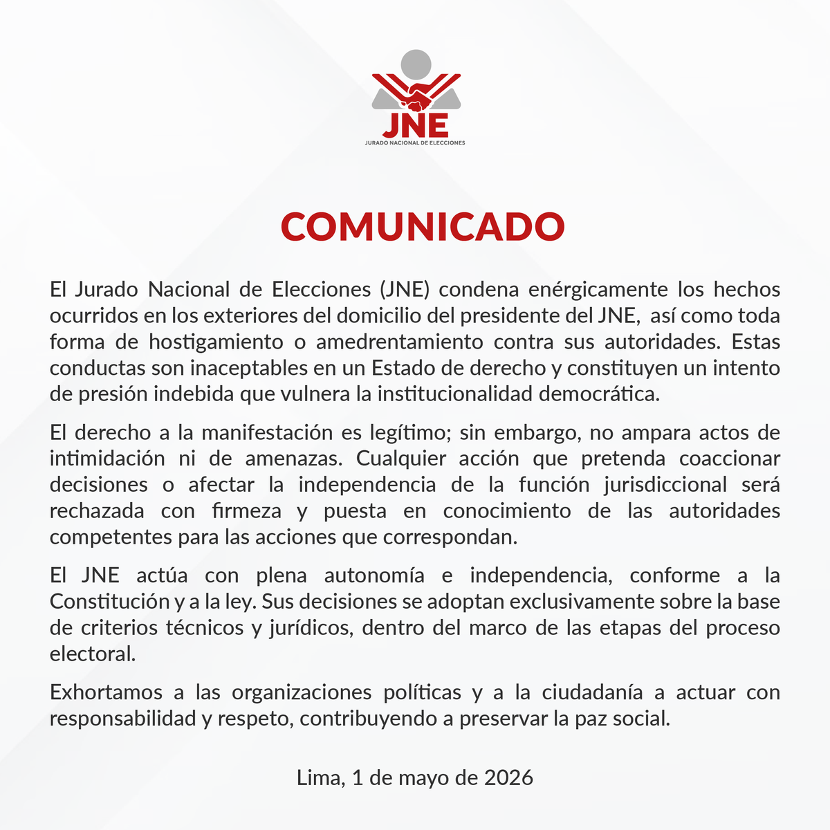 JNE Perú tweet media