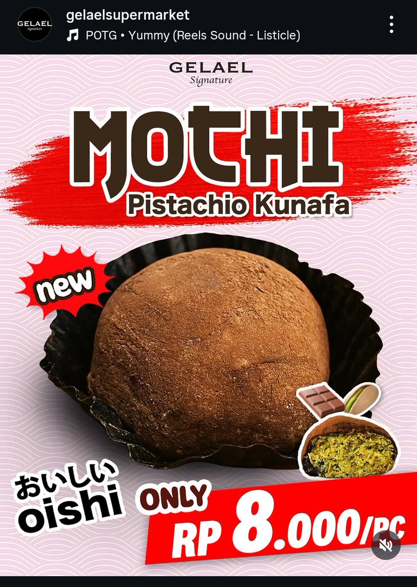 Yoorys_'s tweet image. Mochi Kunafa Pistachio Gelael
Worth it sih dgn harga 9.500 
Pas buat cemilan yah
Kulit tipis 
Isi banyak 
Kunafa nya ga terlalu manis koq 
Jd aman buat yg ga suka manis kyk aku 
Silahkan di coba...nanti share yah...
#mochi #kunafa #pistachio