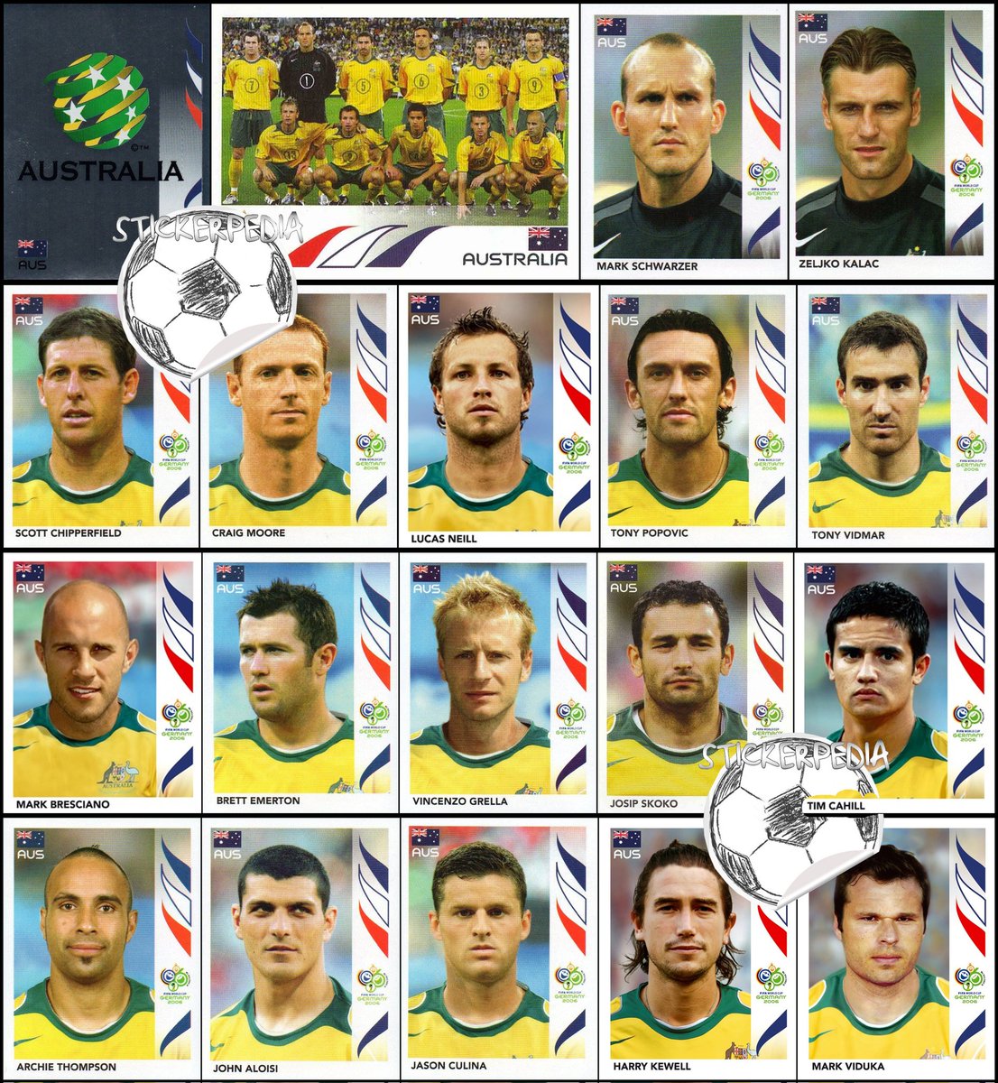 Stickerpedia1's tweet image. Australia WC 2006 #panini