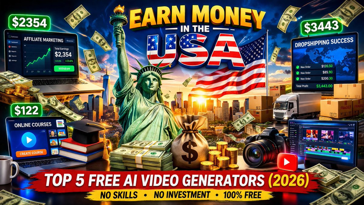 Newaitools2026's tweet image. ✅MAKE MONEY AT HOME AS USA DOLLORS, TIPS AND TRICKS,CHECK OUT OUR BLOG : (newaitools2026.blogspot.com/2026/03/10-new…) #chatgpt #aigenerated #aitool #AI2026 #makemoneyonline #earnmoney