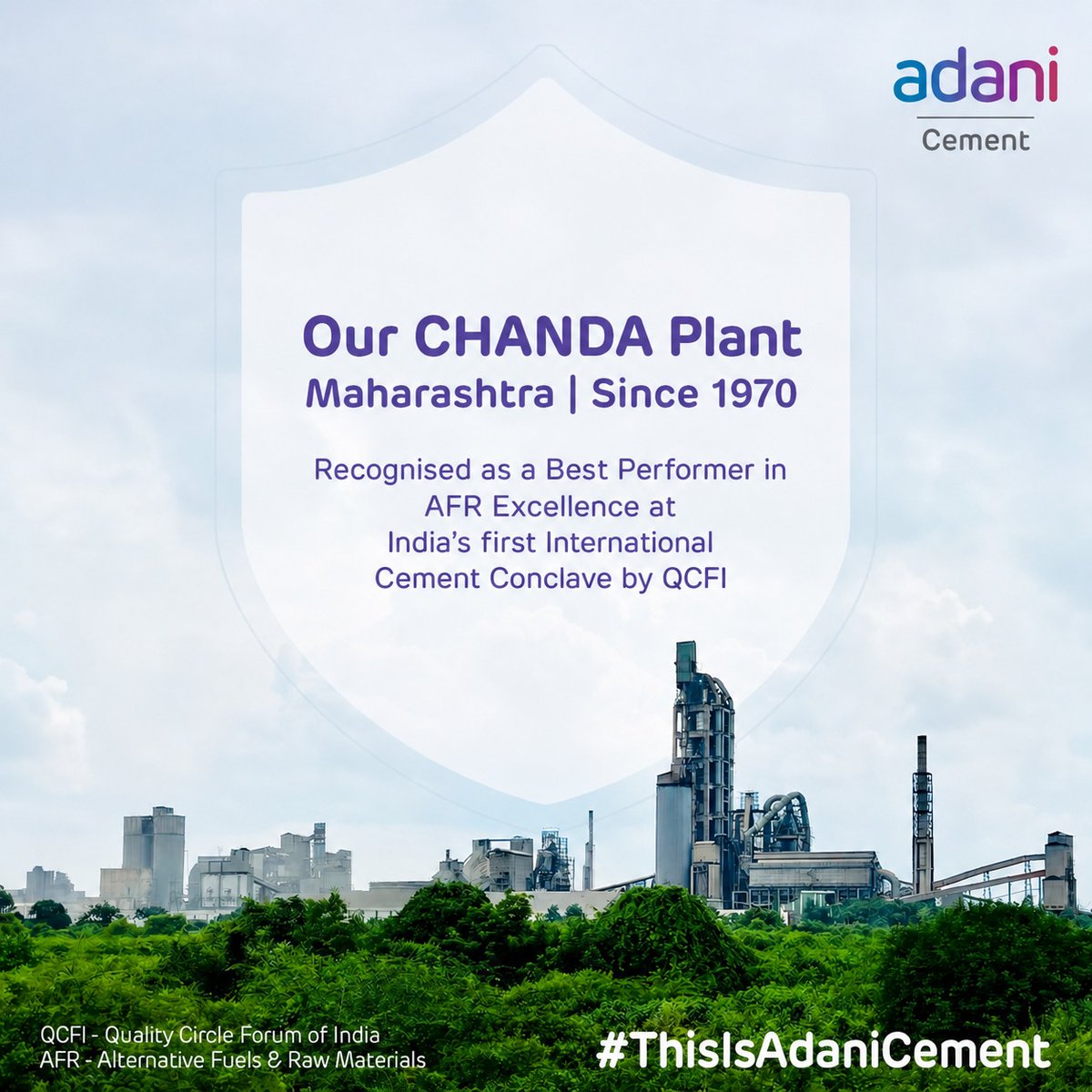 AdaniCement_'s tweet image. Every Adani Cement plant has a story of engineering excellence and responsibility. At our ACC Chanda plant in Maharashtra, strong AFR capabilities are reducing fuel dependence and emissions, driving efficient, future-ready operations at scale.

#ThisIsAdaniCement #ESG