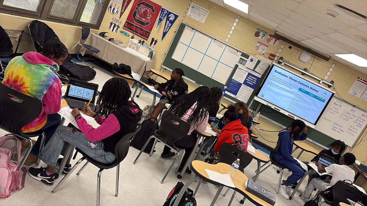 TeachMsB23's tweet image. My AVID students are in the Engage phase of the critical reading process—diving into vocabulary with three-column notes and collaborating in groups to break down today’s article. Building strong readers, one strategy at a time. 📚✨ #AVID #CriticalReading 
@WAPerryMS