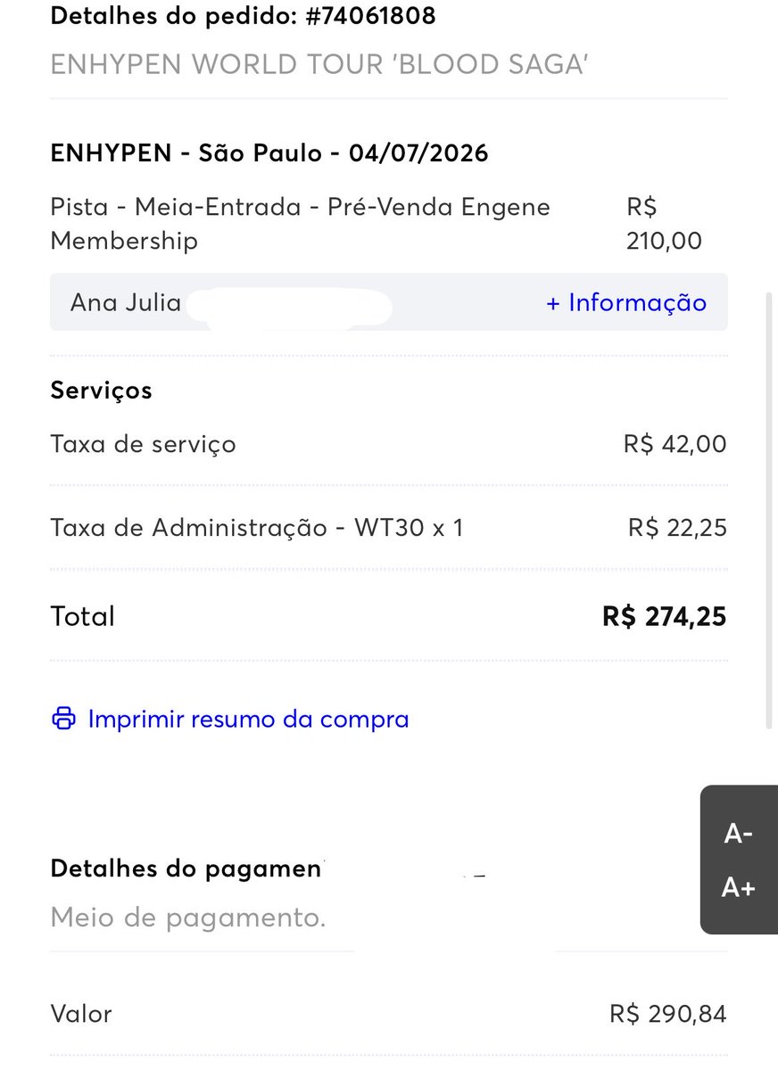 iS2yoonmin's tweet photo. vendo venda 1  ingressos pista comum enhypen meia entrada! consegui a minha inferior hoje 🥺

pelo preço que paguei R$290 e transferência assim que liberado.

-tenho feedbacks no meu fixado, inclusive de venda de ingressos e mando todas as comprovações no pv https://t.co/Vc4I611TUv