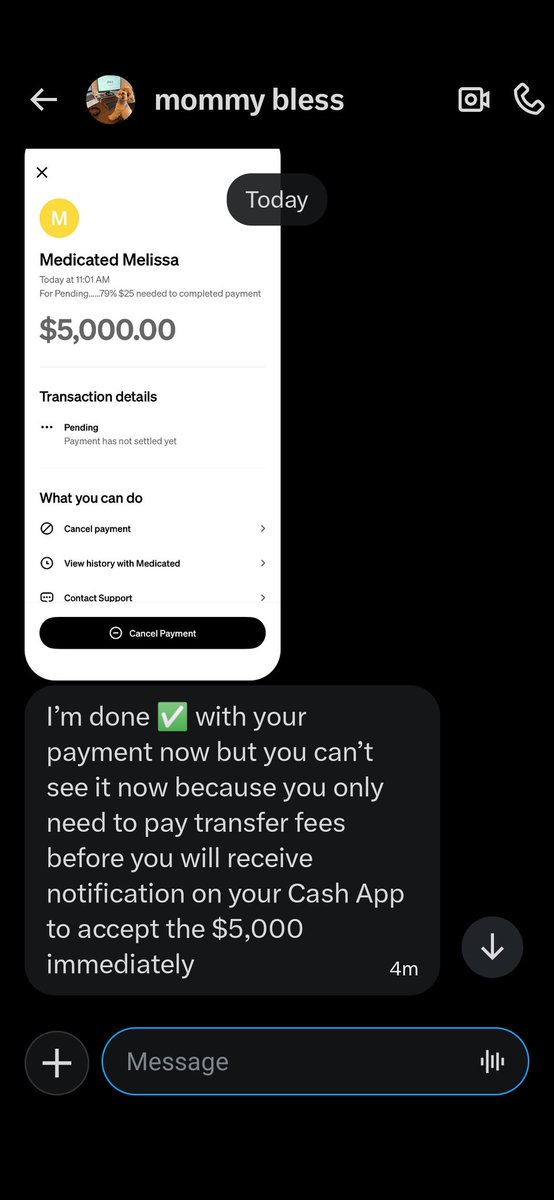 MediMelissa2's tweet image. This #scammer is asking for money to give you money using #Cashapp
