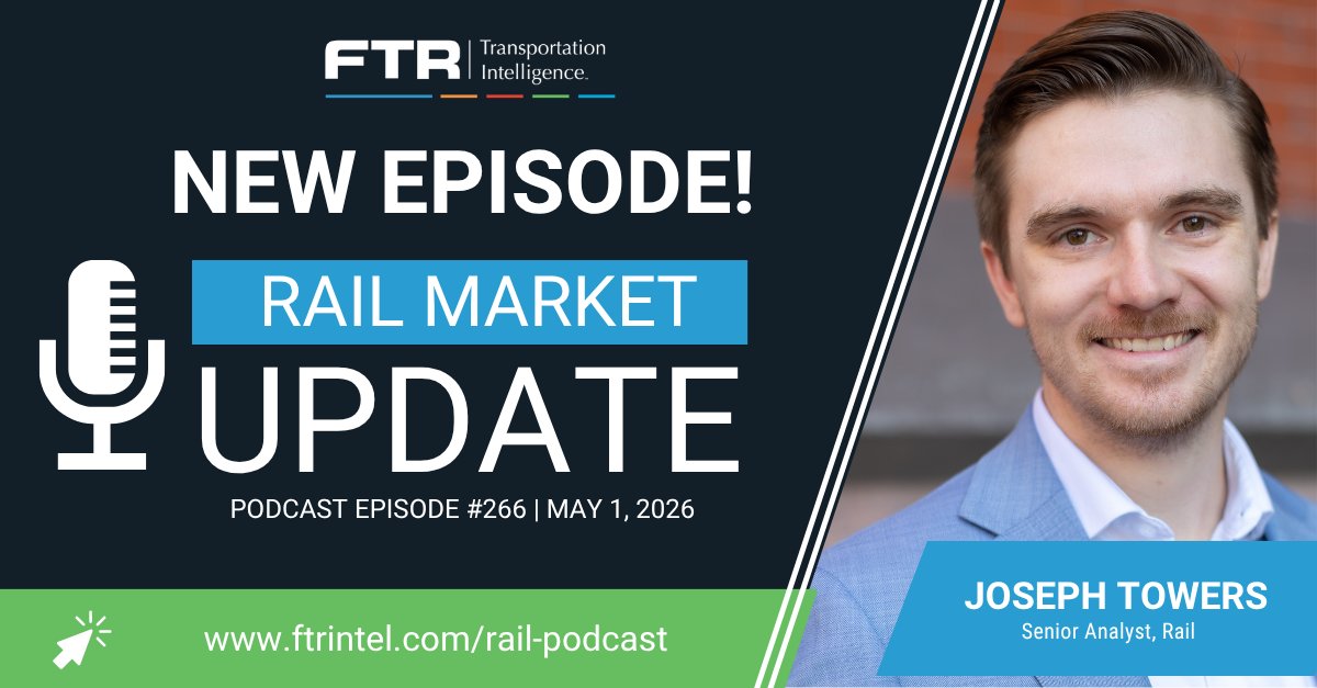 FTRintel's tweet image. 🎙️ New Rail &amp;amp; Intermodal Update from FTR

🚨 25% tariffs on tank cars
📊 Rail &amp;amp; intermodal traffic trends
🚆 First look at the resubmitted UPNS merger

Listen now 👇
hubs.la/Q04f7JNV0
#Rail #Intermodal #Freight #Logistics