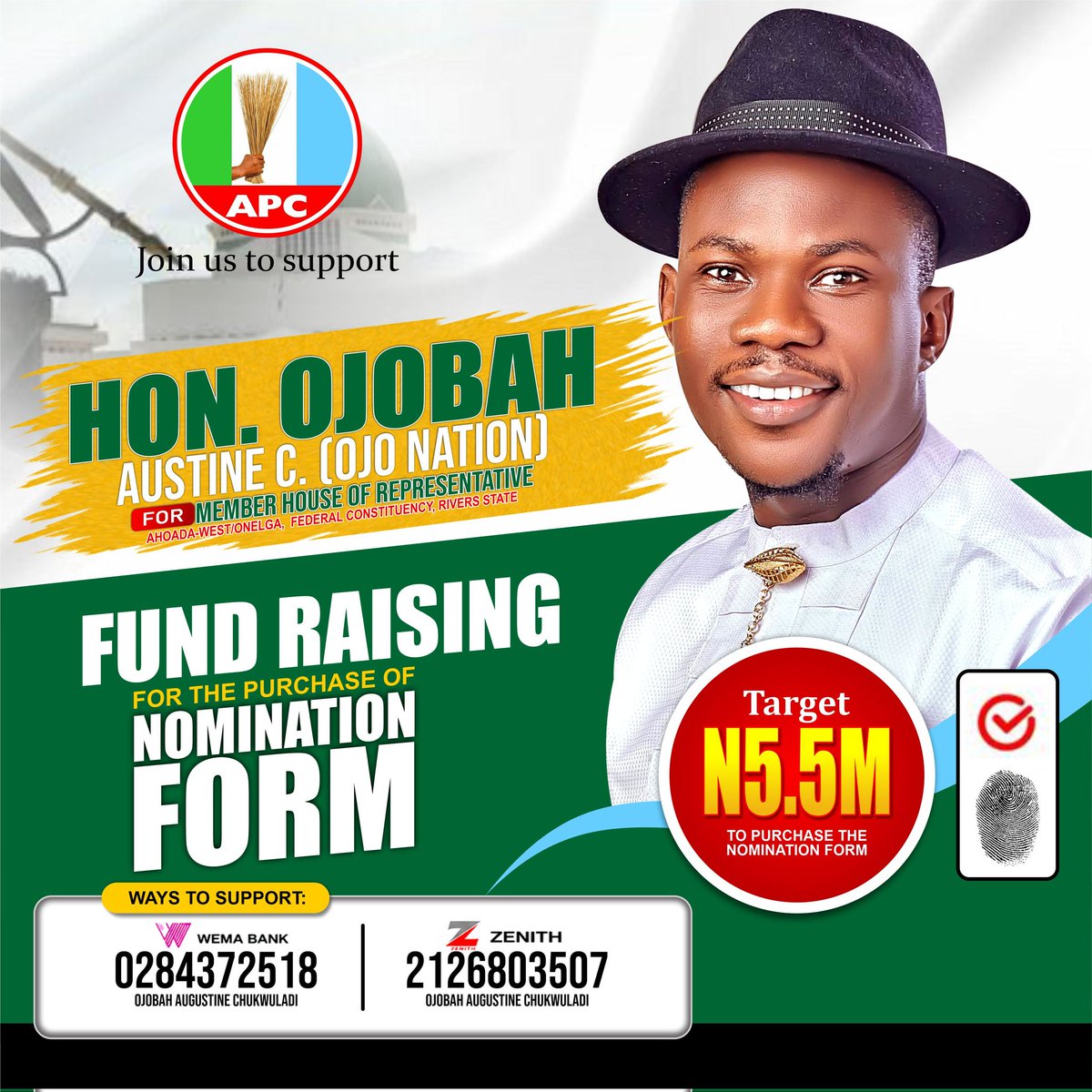 OjoNation1's tweet photo. Let's do this together🙏
#National_Health_Fellow
#A_Big_Leap2027
#Rivers_State
#Youthful&amp;Useful
#Ahoada_West/Ogba-Egbema-Ndoni Federal Constituency https://t.co/0KasJxMqa8