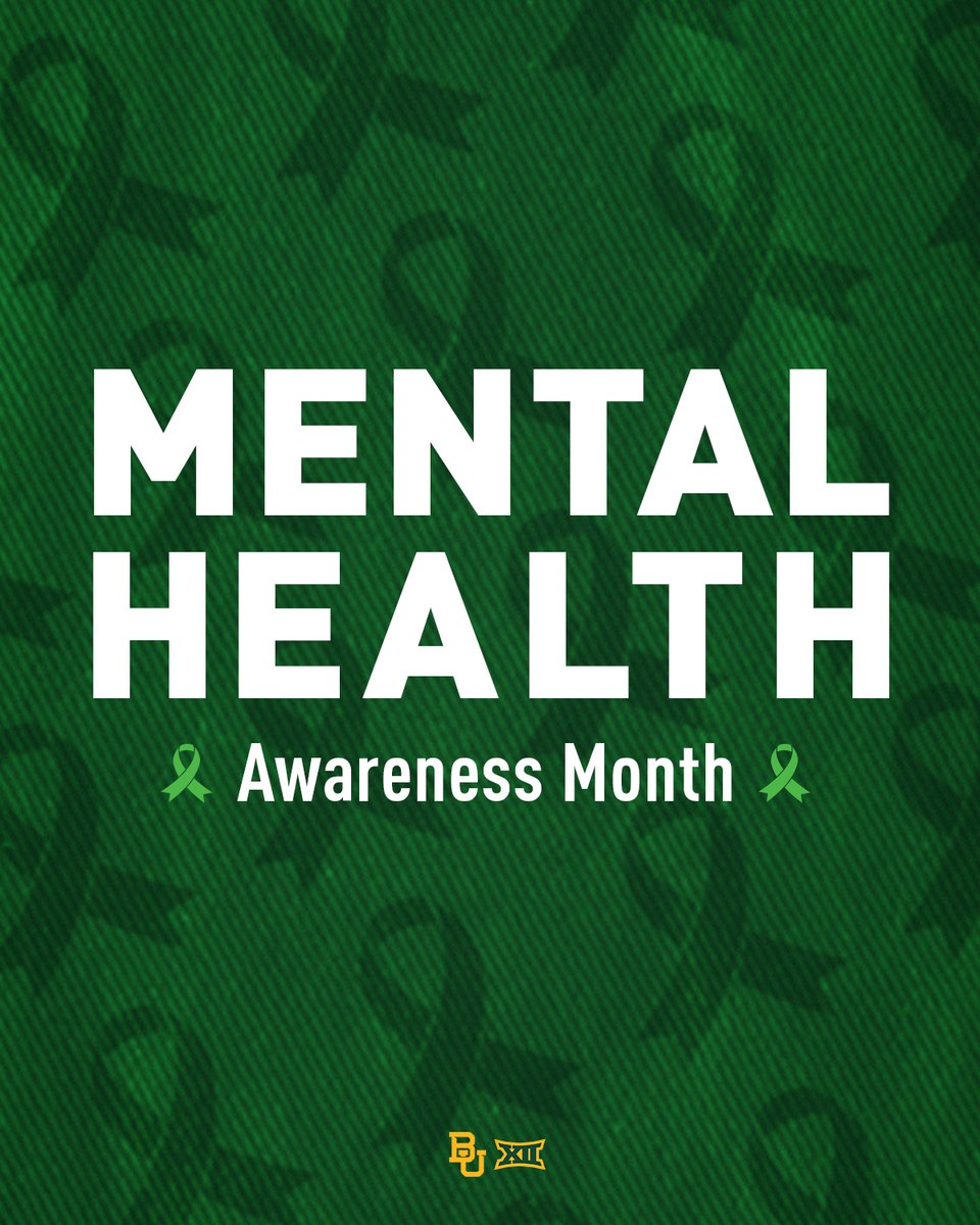 BaylorAthletics's tweet photo. Prioritizing well-being. Supporting one another. Building a stronger @Baylor family.

May is also Mental Health Awareness Month 💚 https://t.co/Ot13bu78TN