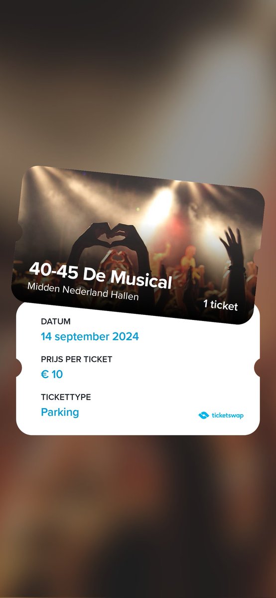 88Simone's tweet photo. Te koop parking ticket 40-45/ musical 2 mei https://t.co/BPgtjKXVA3 https://t.co/8U5bjRrdSe