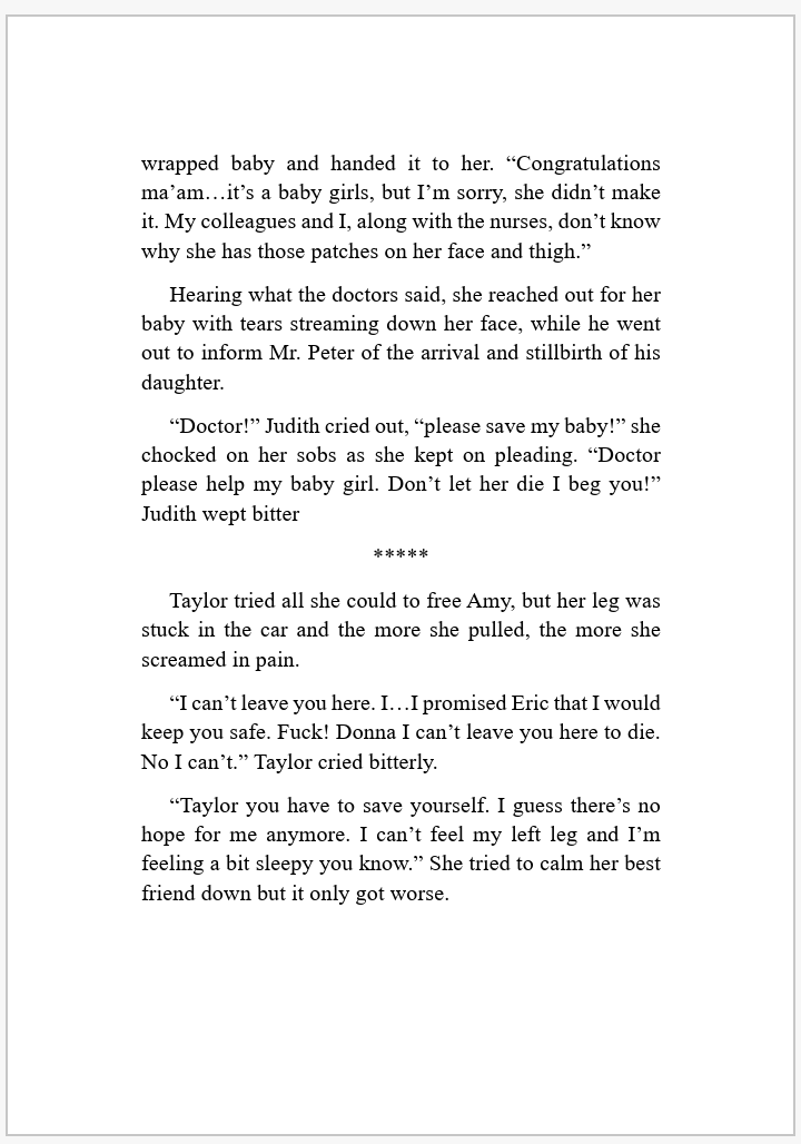 worillessg's tweet image. Two excerpt from my Chapter 2 of “I AM HER.” These are pages 7 &amp;amp; 8.
What do you think? I don't think Amy would make it. And Judith? It's a devastating thing for a mother. Ever lost a friend or a child before? Let me know what you think. 🥲
#IAMHER #GloriaTohabru #Fiction