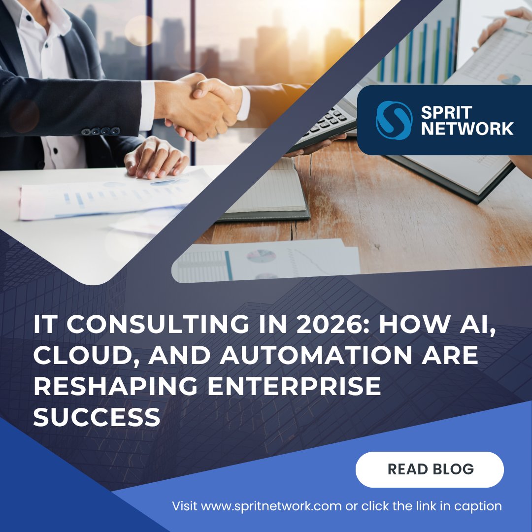 spritnetwork's tweet photo. IT Consulting in 2026: How AI, Cloud, and Automation Are Reshaping Enterprise Success
Read full blog : https://t.co/aEPpksmNAm
#ITConsultingServices #DigitalTransformation #AIConsulting #CloudSolutions #EnterpriseTechnology #BusinessAutomation #TechTrends2026 #InnovationStrategy https://t.co/kGnjTOOjeg