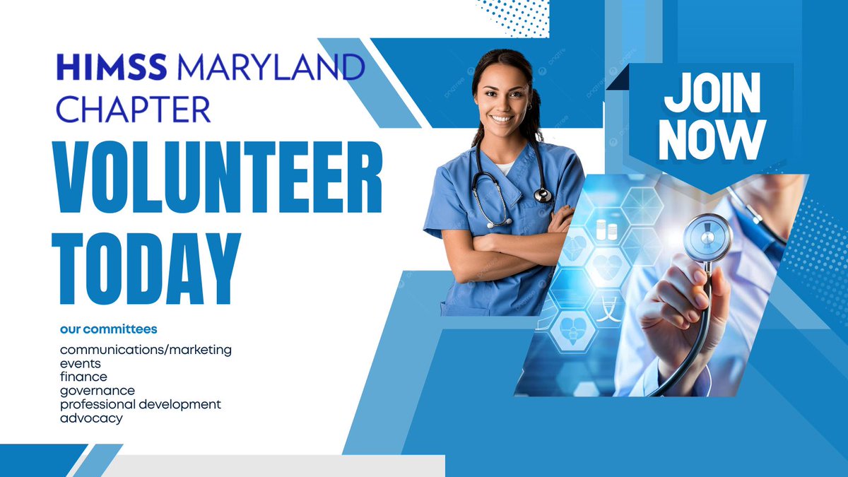 MDHIMSS's tweet photo. Have you been thinking about ways you can grow your network or how you can give back to the people in your field? HIMSS Maryland has the answer to these questions and more. Volunteer for one of our committees today! 

https://t.co/iLA9StBLBq 

@HIMSS #MDHIMSS https://t.co/okevLijbR7