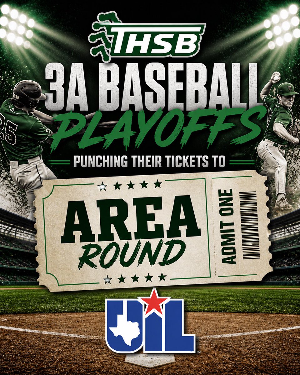 3ATxHsBaseball's tweet photo. 33 teams have punched their ticket to the Area Round. Who becomes bi-district champions today?
https://t.co/mcnn52Lc5d https://t.co/x5gOwMazVD