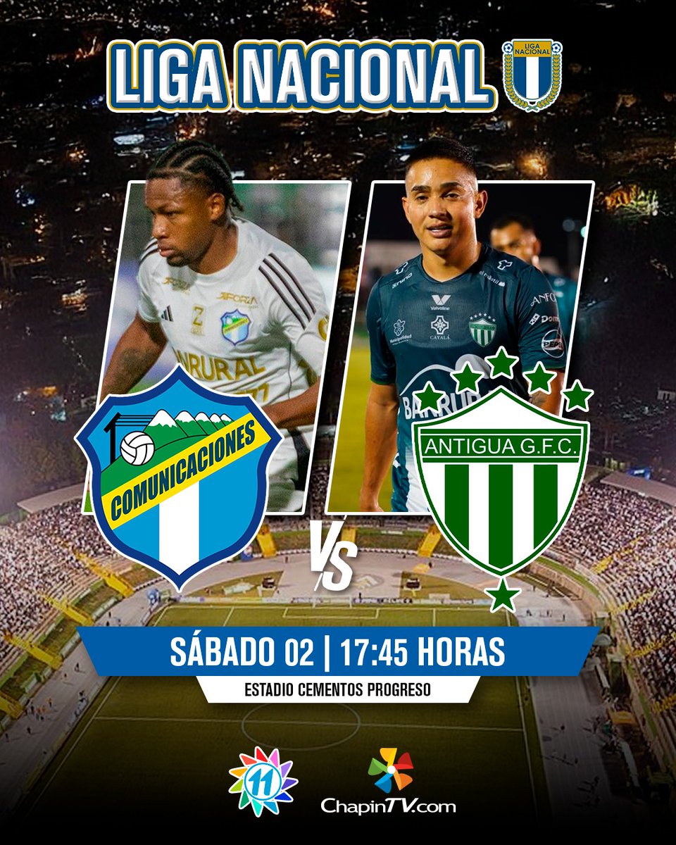 Torneo Clausura 2026: Comunicaciones vs Antigua GFC, véalo por Canal 11 y online: chapintv.com/envivo-canal-7/
