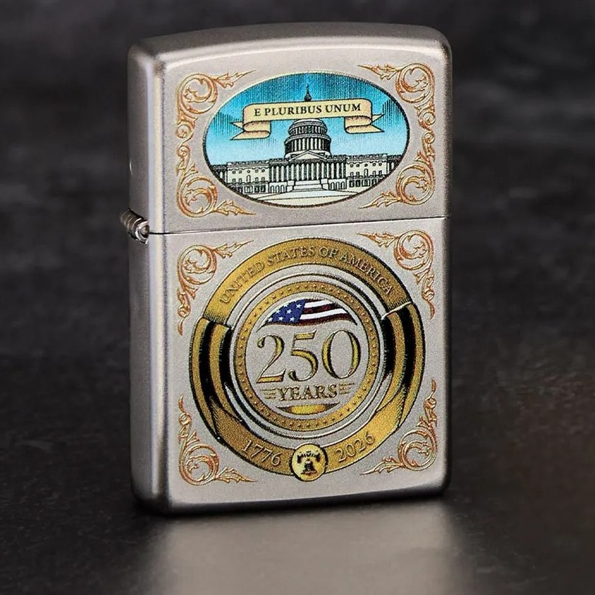 PreferredLiving's tweet photo. Some things are worth holding onto. 
This is a real Zippo, American made, all metal, built to last.
Designed to mark 250 years of this country.
Not just something you use.
Something you keep.
