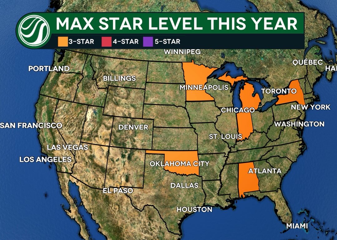 HailTrace's tweet image. After a crazy busy week of weather, here is the max star level hail map by state!

SIX 5-Star Hail Maps
FIVE 4-Star Hail Maps
TWENTY THREE 3-Star Hail Maps

May is historically the most active month for severe weather, so many more hail maps to come!!

#roofing #roofingcontractor