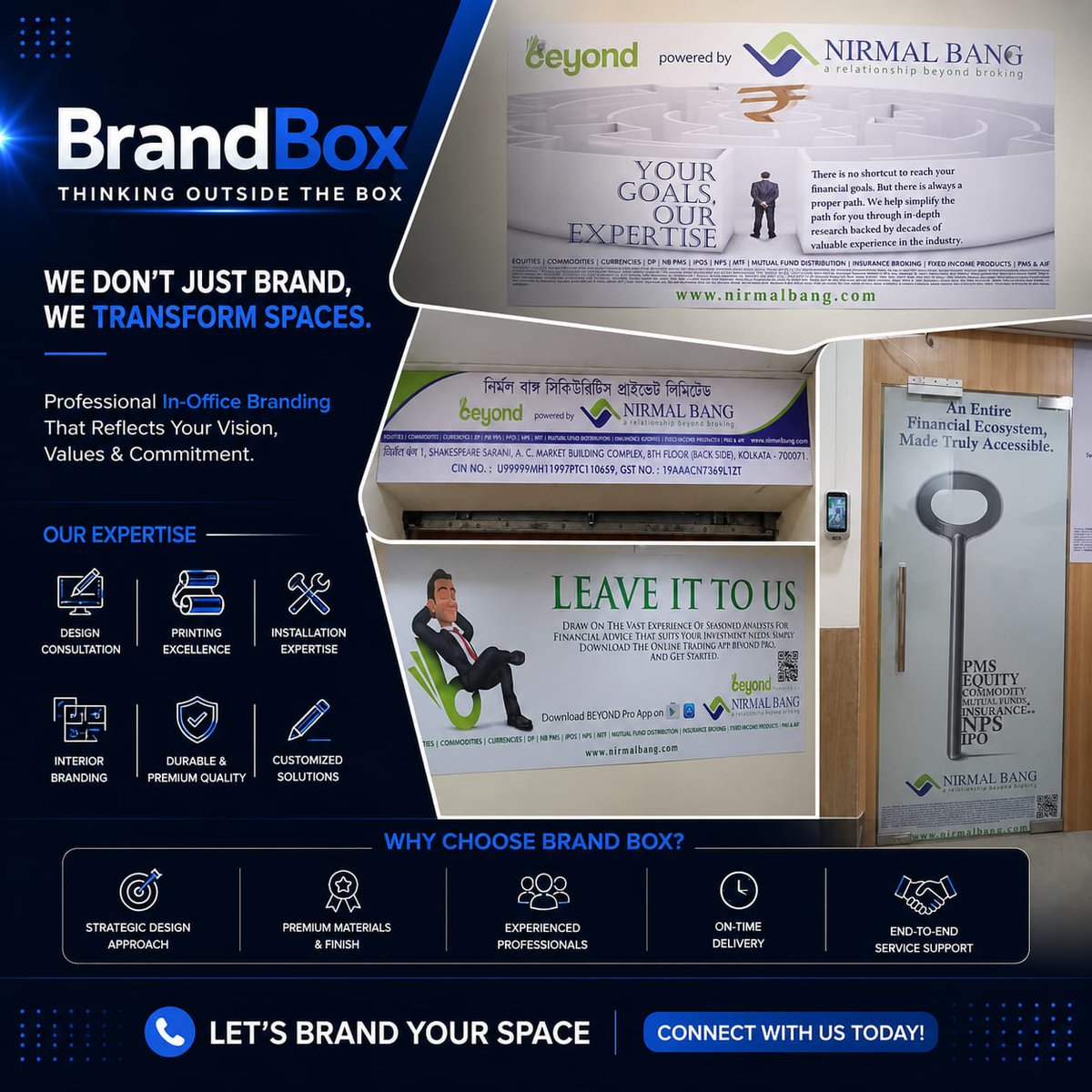 BRAND_BOX700's tweet image. Transforming workplaces into powerful brand experiences. From wall graphics to glass branding, signage to complete office makeovers BrandBox delivers premium in-office branding solutions that reflect your vision and elevate every space
#BrandBox #OfficeBranding #WorkspaceDesignnt