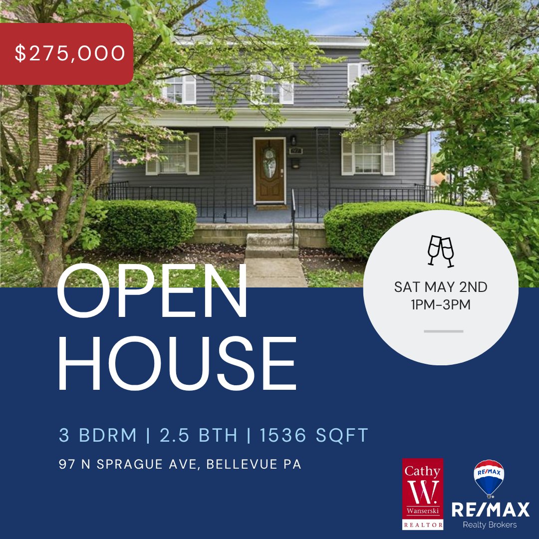 CathyWSellsPgh's tweet photo. THREE new listings and THREE open houses this coming weekend!

1502 Orion Rd in South Fayette
Sat May 2, 1:00PM-3:00PM

97 N Sprague Ave in Bellevue
Sat May 2, 1:00PM-3:00PM

105 Adele Ave in Shaler
Sun May 3, 1:00PM-3:00PM

Check out my website for more details! https://t.co/FrzTGhKCze