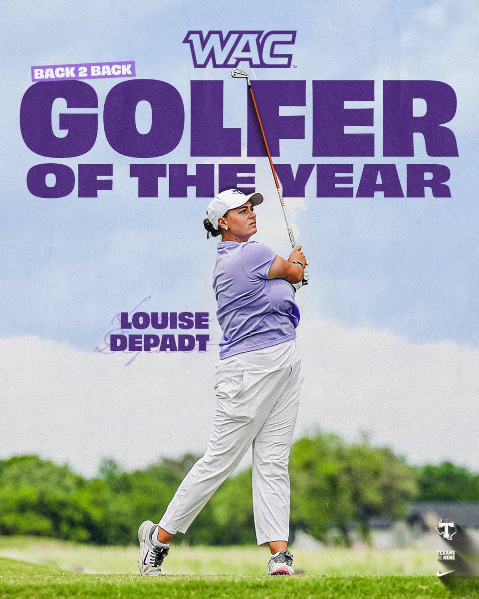 TarletonWGolf's tweet photo. Tarleton State Women's Golf Depadt named Golfer of the Year, Jimenez tabbed WAC Co-Coach of the Year

Read More - https://t.co/4ebcyoNKxV https://t.co/rlQ4tzh9Rj