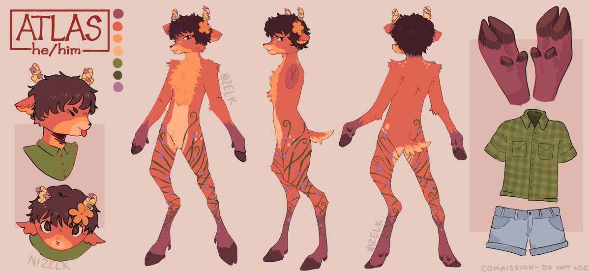 nizelk_'s tweet image. ref sheet comm of atlas for Awol.Lo! #furryart #furry #anthro