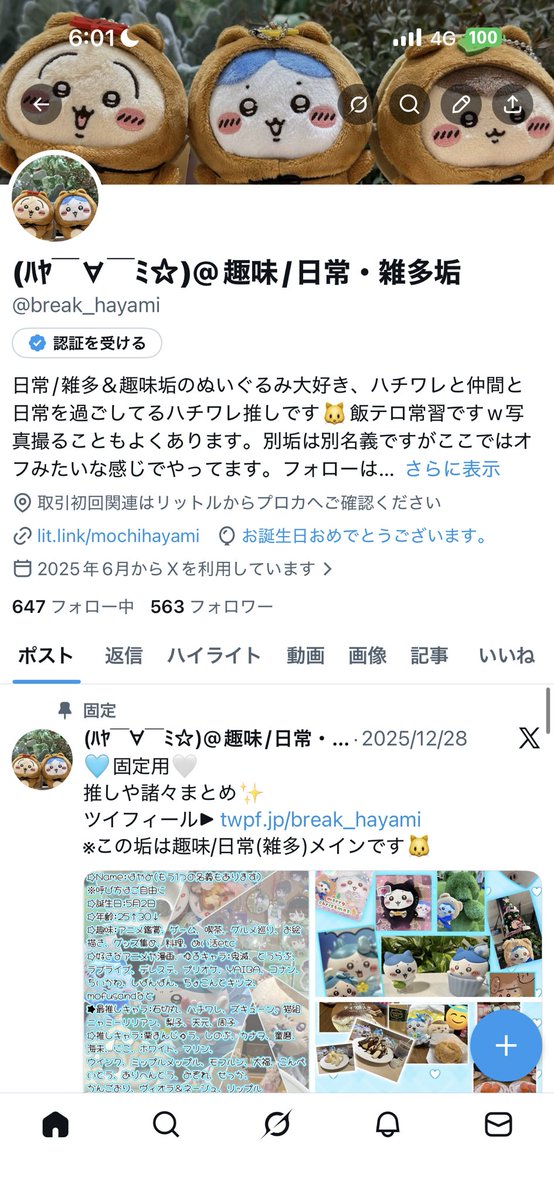 (ﾊﾔ￣∀￣ﾐ☆)@趣味/日常・雑多垢 tweet media