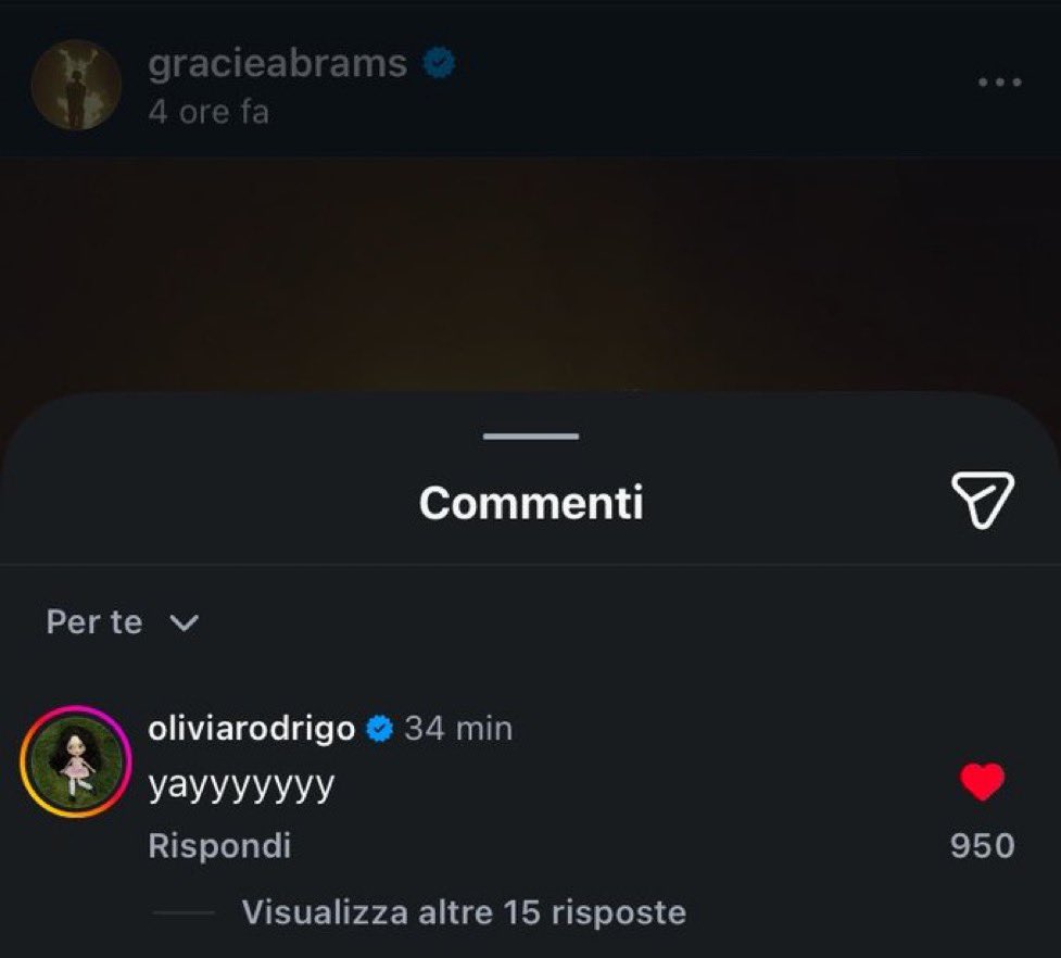 Surto liberado?

Olivia Rodrigo apareceu nos comentários da nova publicação da Gracie Abrams, que anunciou seu novo single “Hit The Wall” do terceiro álbum de estúdio. 😆