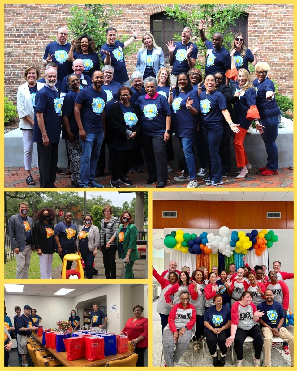BCMNOLA's tweet photo. Since the beginning, BCM has been part of #GiveNOLADay — and Greater New Orleans has raised over $60 million together. May 5 is almost here. Mark the date and give at https://t.co/Upax5s4ZLg. https://t.co/90cKiRdoD3